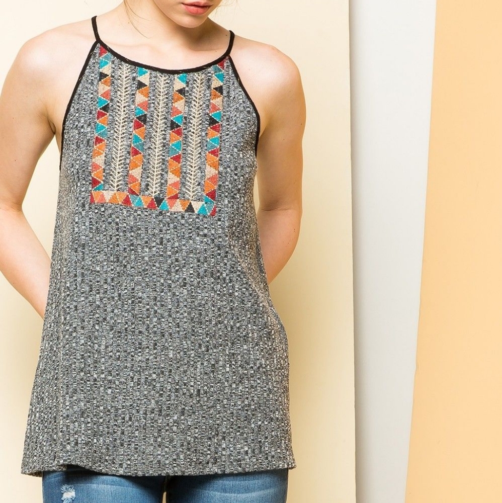 NWOT THML Embroidered Tank Top